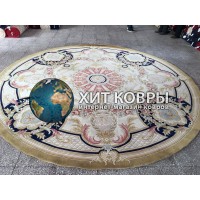 Китайский ковер 0012 Бежевый круг